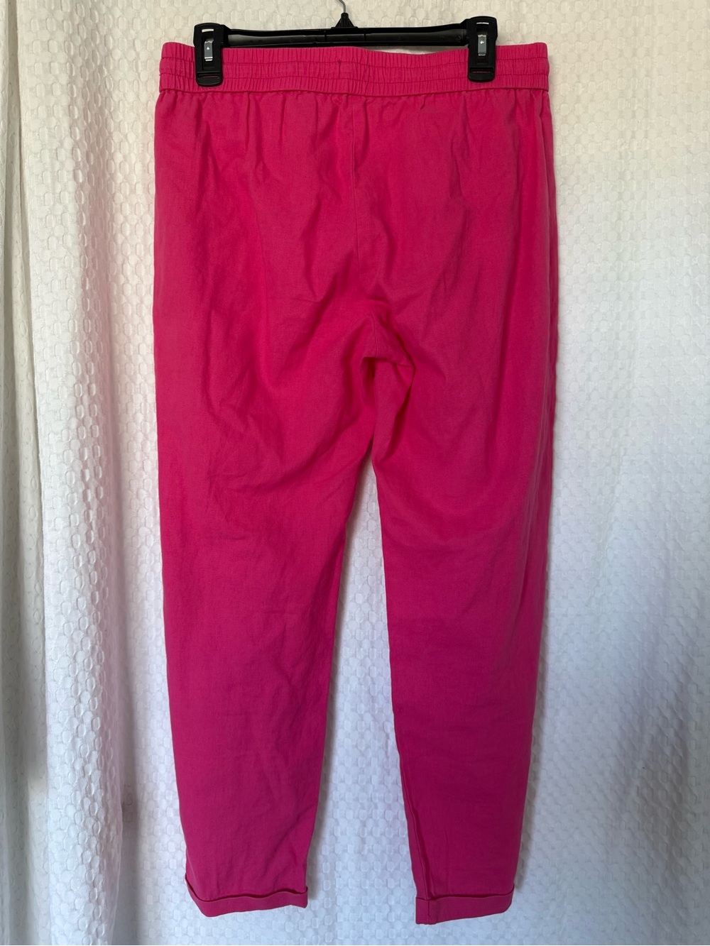 J.Crew Linen Blend Pink Drawstring Ankle Pants Women’s Size 6 - Picture 3 of 7